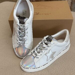 NIB Vintage Havana White & Silver Women's Sneakers❤️